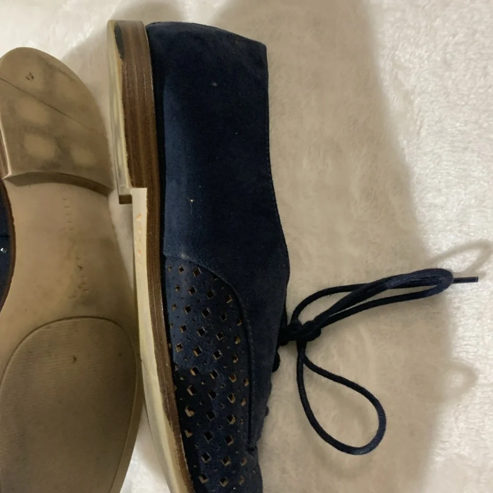 Navy Blue Suede Shoes, Women's Size 8.5, Kelly & Katie